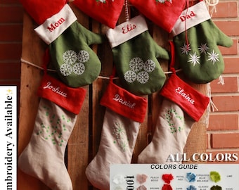 Personalised Christmas stocking for gift and decoration, Christmas bag, christmas glove, glove for new year, socks for Christmas