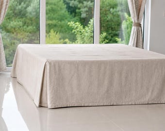 LINEN SKIRT CUSTOM bed skirt bedskirt / linen bed skirt bed skirt / Tailored linen bedskirt. Queen size, king size linen bed valance