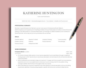 Resume Template, Professional Modern Resume Template for Pages, Word & Google Docs, Clean Modern Executive Resume Template 2022, CV Template