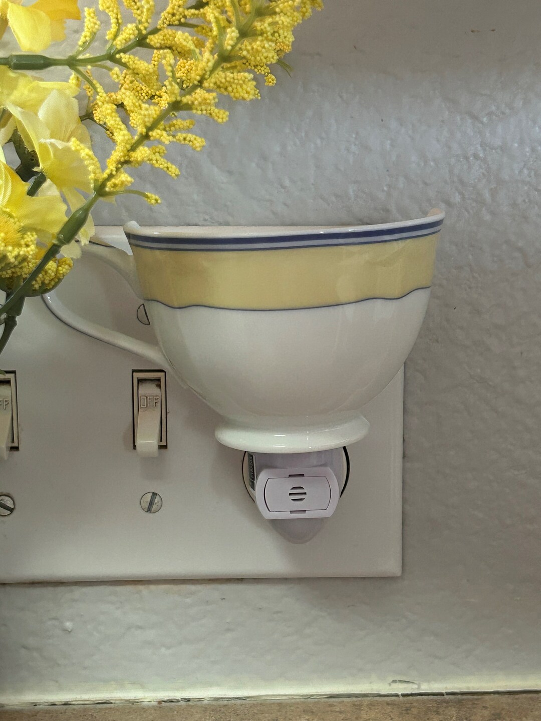 Vintage Teacup Night Light Porcelain Etsy