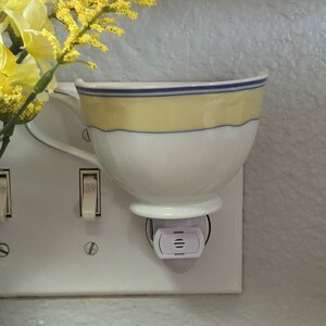 Vintage Teacup Night Light Porcelain