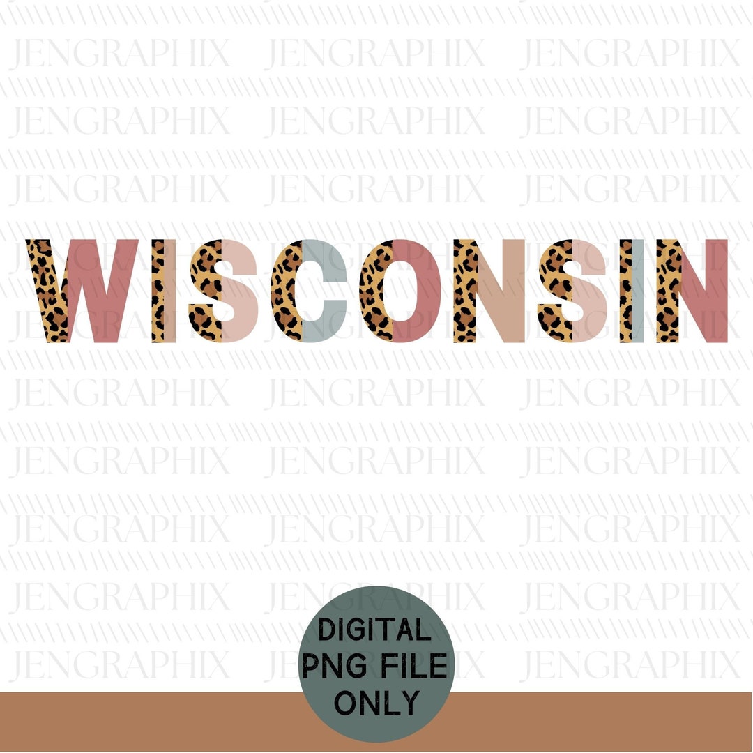 Wisconsin Png, Wisconsin State Png, Wisconsin Word Png, Leopard State