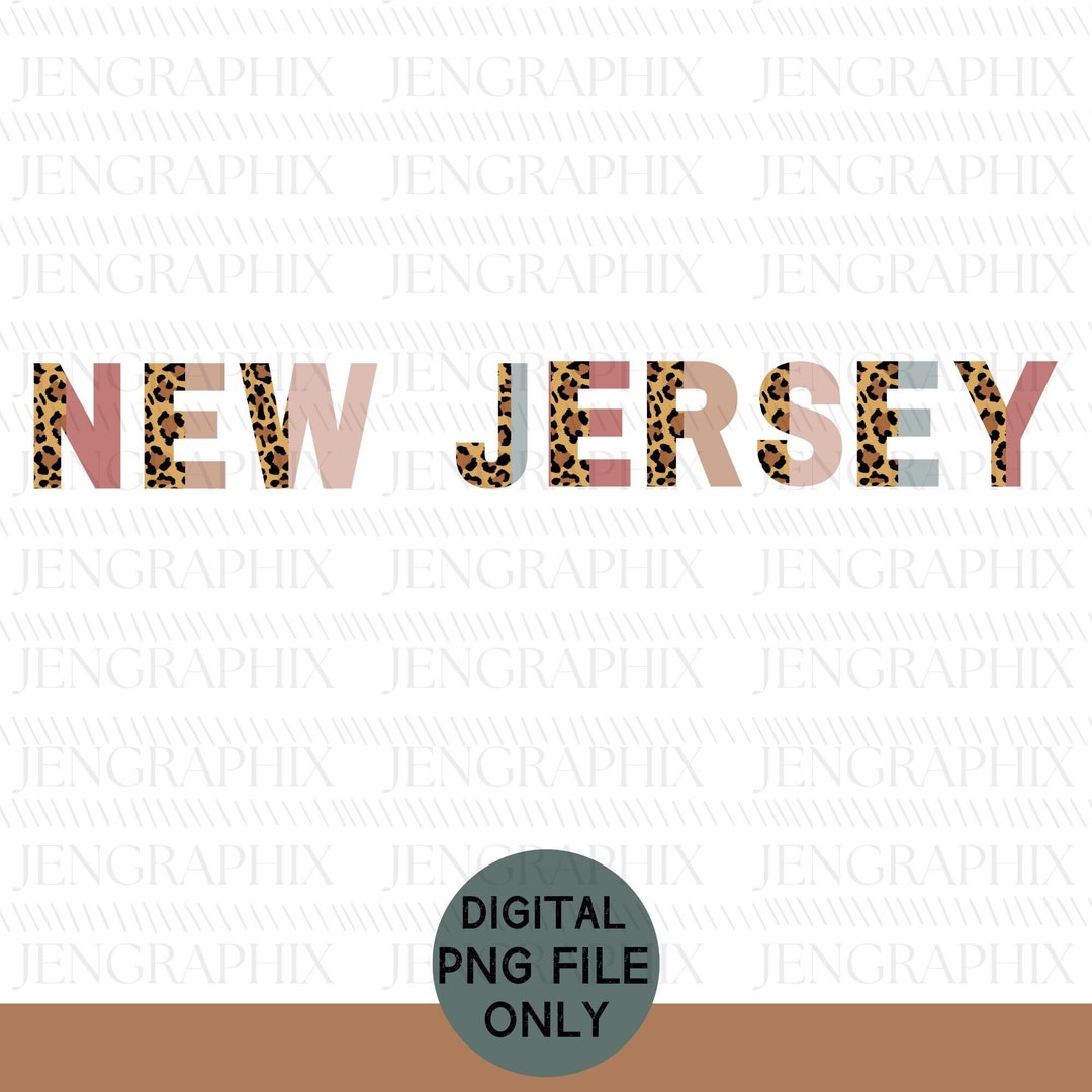 New Jersey Png, New Jersey State Png, New Jersey Word Png, Leopard ...