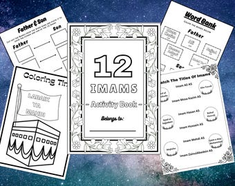 12 Imams Activity Book for Kids | Shia Islam Worksheets
