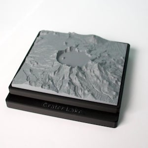 Crater Lake 3D Topographic Art