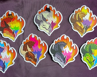 Pride Dragon Laminated Vinyl Stickers