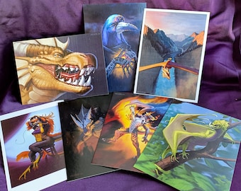 Postcards - Dragons, Rook, Transformation