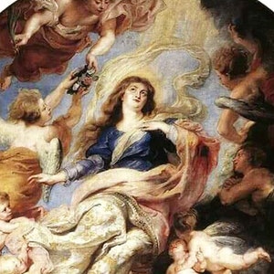 Sir Peter Paul Rubens -  Assumption of the Virgin Mary 1626 Museum Quality hand painted oil reproduction Old Masters religious art