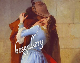 Francesco Hayez the Kiss 1859 Museum Quality Hand Painted Oil