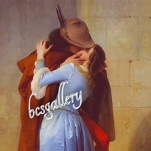 Francesco Hayez The Kiss 1859 Museum Quality Hand Painted Oil Reproduction Italian Romanticism