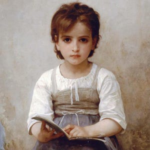 William-Adolphe Bouguereau The Difficult Lesson 1884 La leçon difficile Museum Quality hand painted oil reproduction Classic Art Realism