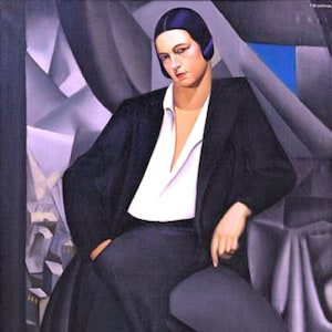 Portrait of the Duchess of La Salle Tamara de Lempicka Museum Quality hand-painted oil reproduction Polish art deco painter