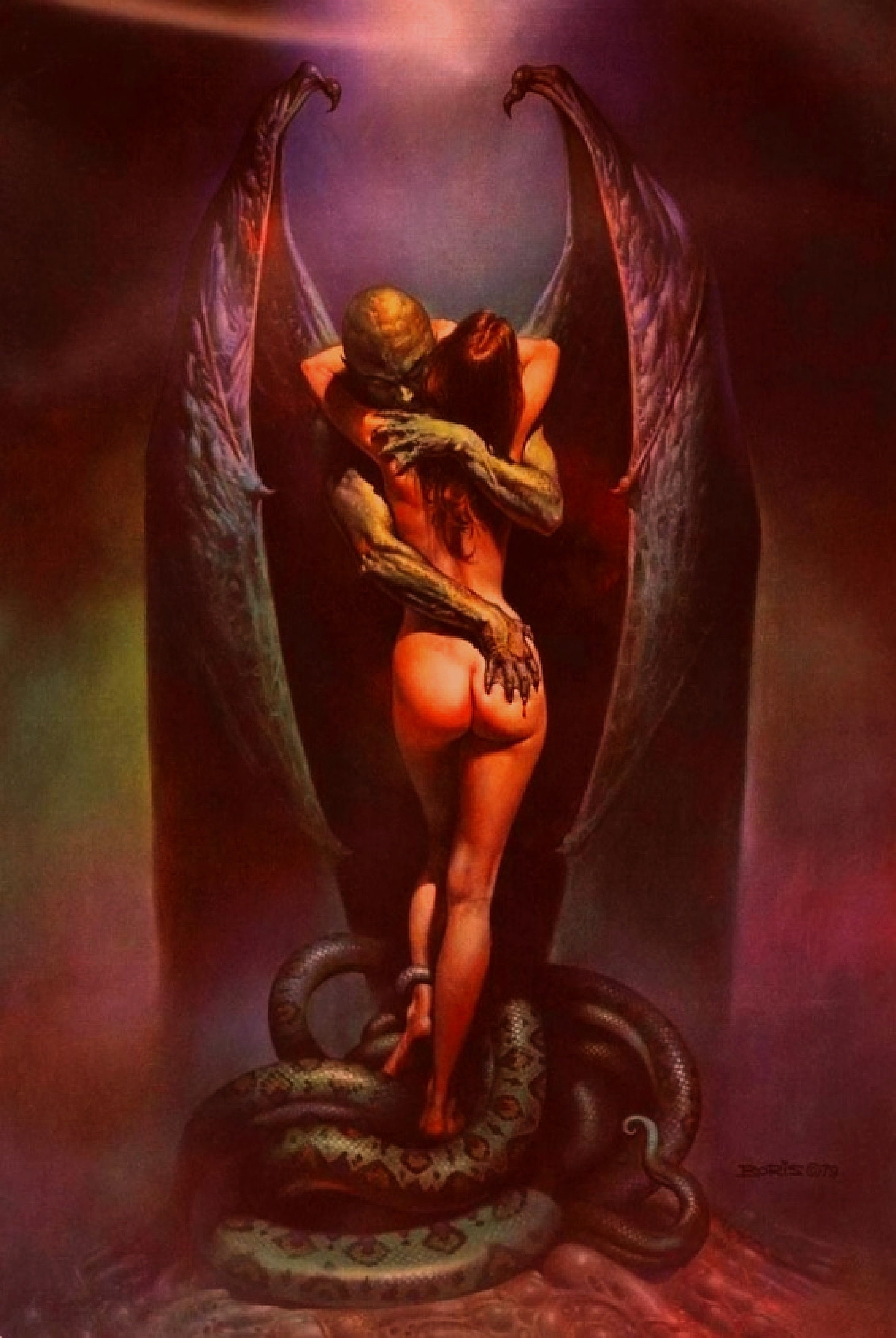 Embrace by Boris Vallejo 100% Hand=painted Oil Painting Reproduction ...