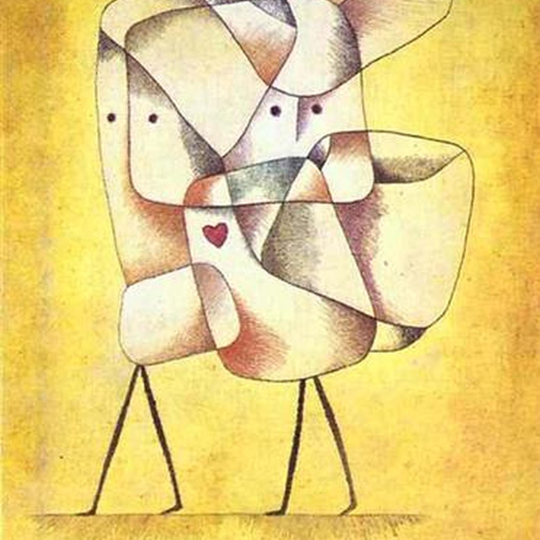 Paul Klee Siblings 1930 Brother and Sister Hand-painted