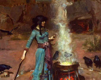 Reproducción de la pintura al óleo El Círculo Mágico – Arte prerrafaelita