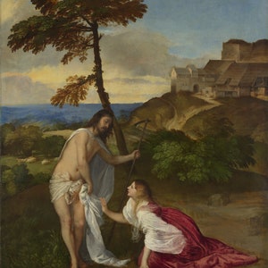 Noli me tangere Tiziano Vecelli Titian 1514 Museum Quality hand painted oil painting reproduction,Titian Italian artist religious art