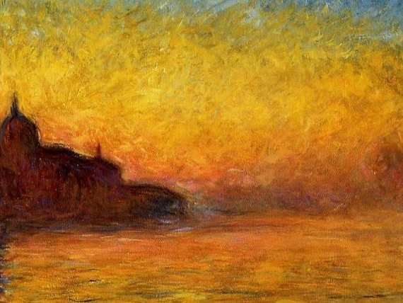 San Giorgio Maggiore at Dusk Claude Monet 1908 Hand Painted