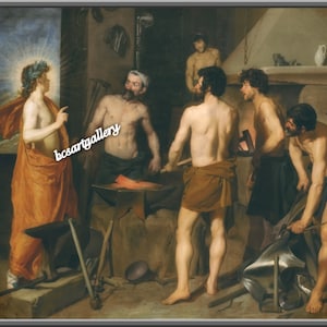 La fragua de Vulcano 1630 Diego Velazquez Apolo en la fragua de Vulcano Reproducción al óleo pintada a mano Velázquez Siglo de Oro Barroco Museo del Prado