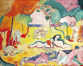 Le bonheur de vivre Henri Matisse 1906 La gioia della vita Riproduzione a olio dipinta a mano Modernismo francese Fauvismo