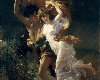 Pierre-Auguste Cot The Storm 1880 Museum Quality Hand Painted Oil Reproduction Cot La Tempête art in the Met unique gifts