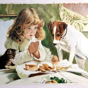 Suspense 1894 Charles Burton Barber hand painted oil painting reproduction English painter child room decor kids gift