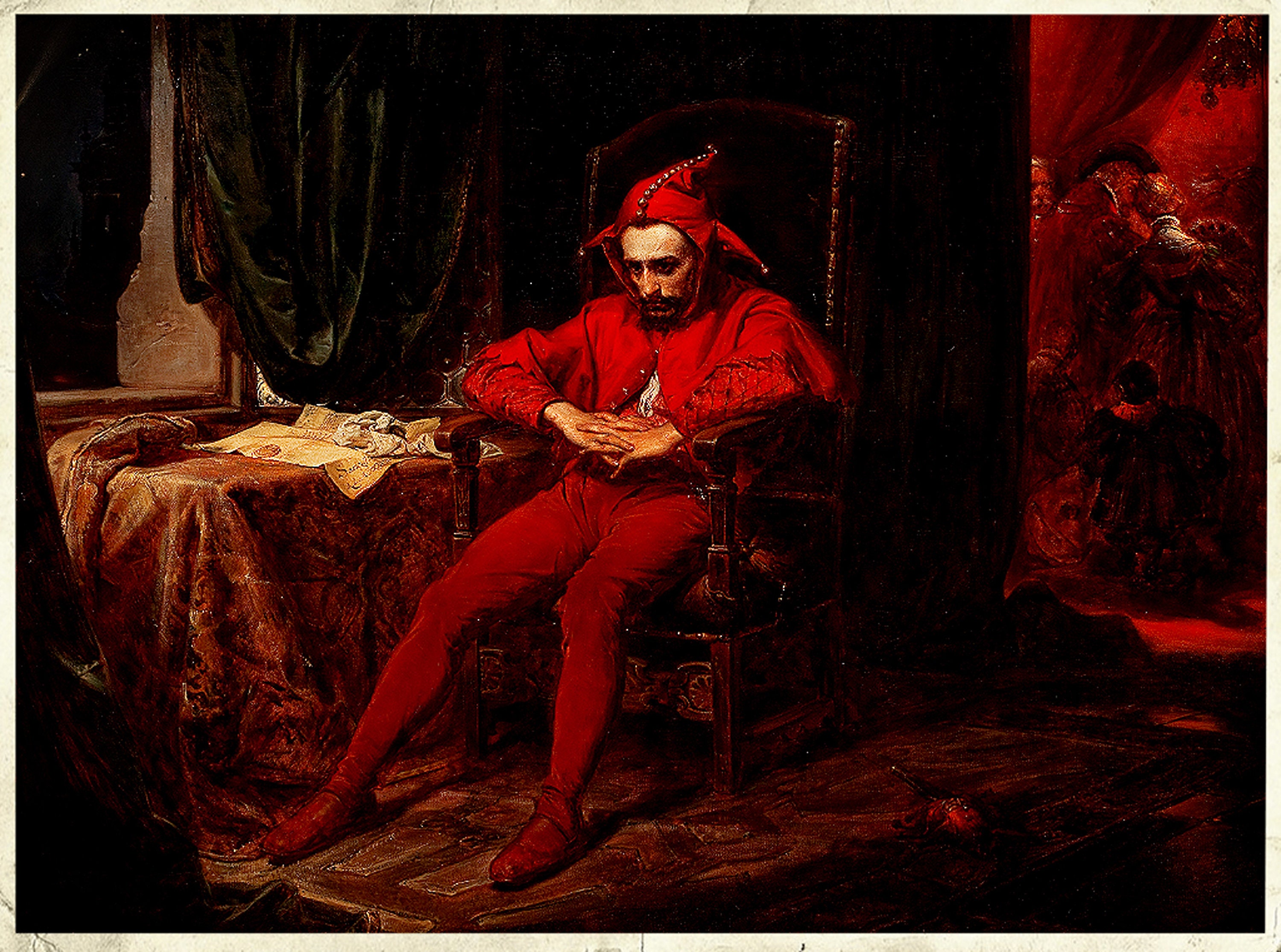 Jan Matejko Sta czyk the Sad Jester 1862 Museum Quality Hand 