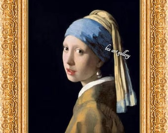 Hand-Painted Oil Reproduction: Girl with a Pearl Earring by Vermeer, Museum Quality Canvas