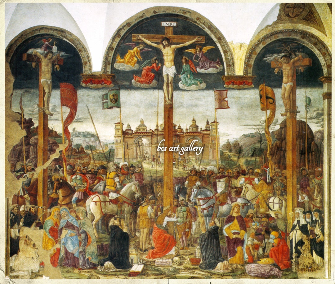 Crucifixion by Giovanni Donato Da Montorfano 1495 Hand-painted Oil