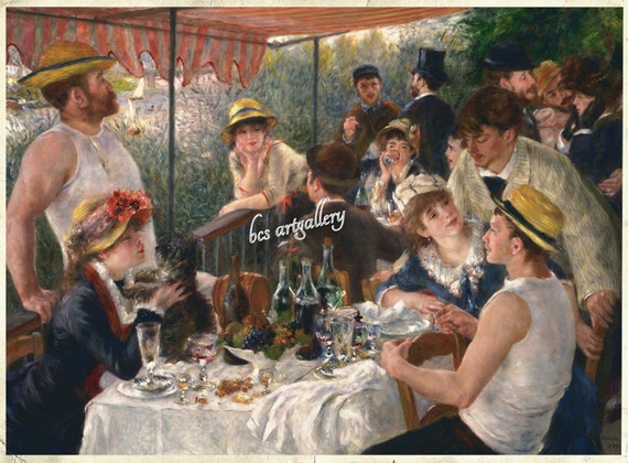 Pierre-Auguste Renoir カードセット 10枚 Pierre-auguste Renoir - Luncheon of the Boating Party 1881 Hand