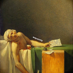 Jacques-Louis David - La Mort De Marat (The Death of Marat) 1793 Museum quality hand painted oil painting reproduction, Old masters
