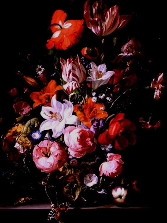 油彩画 花瓶の花 油彩複製画 | レイチェル・ルイシュ作「花瓶の花」 | オランダ黄金時代