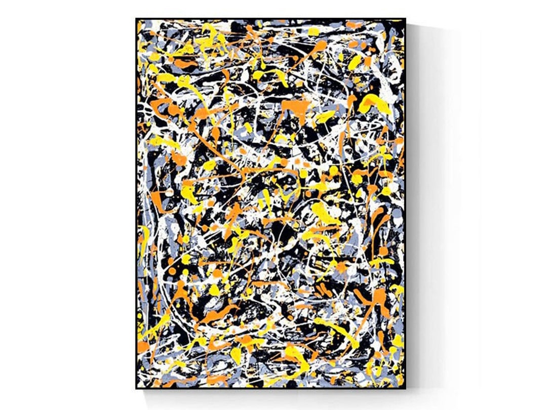 Jackson Pollock Number 17A Style Oil Painting Original Etsy