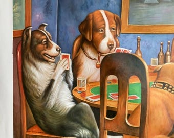油絵 FUUTA様専用 友だちの卵を守る犬