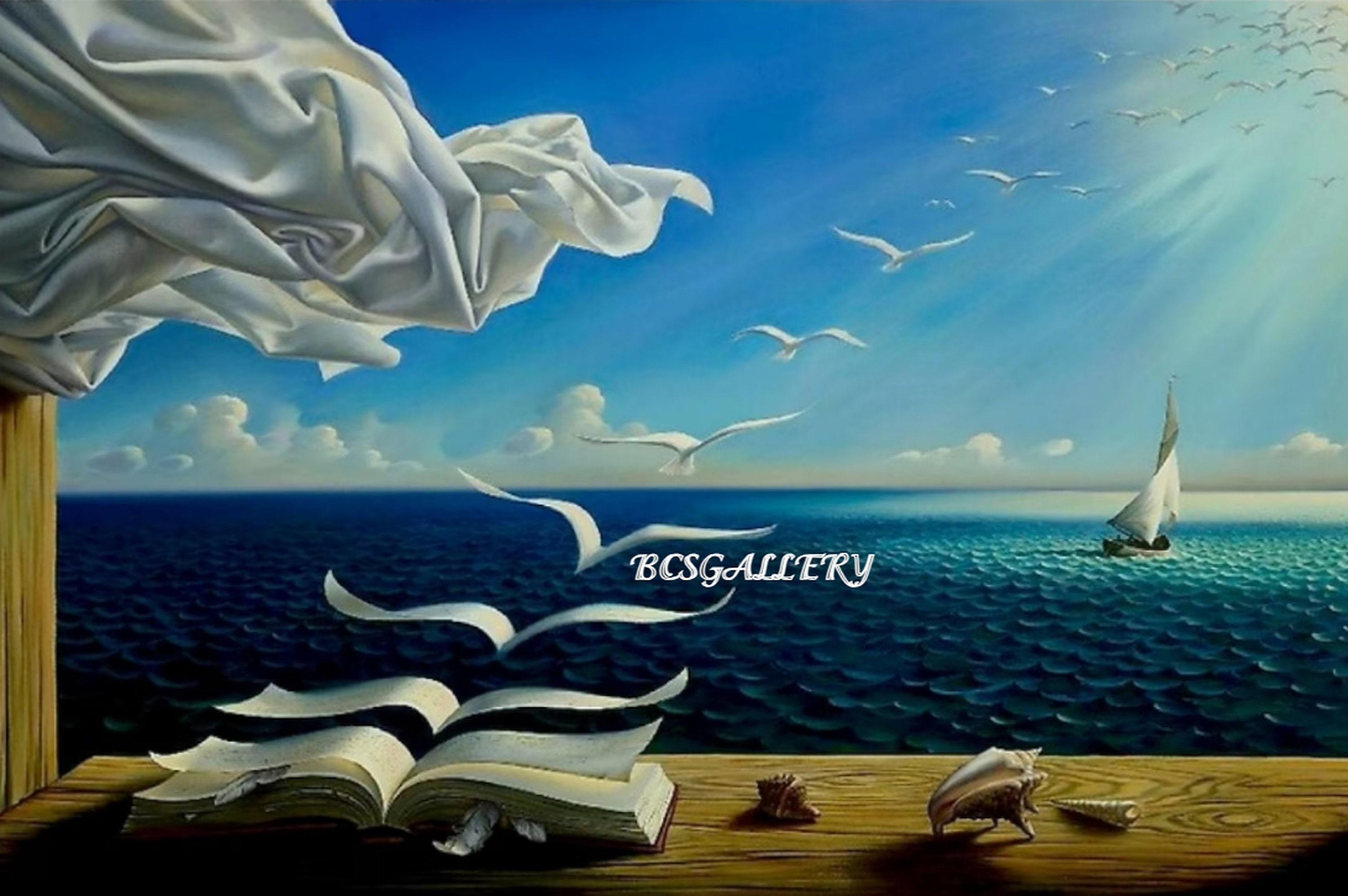 Salvador Dali - Book to Birds (bird Island) Museum Quality Hand