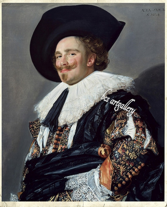 笑う騎士 フランツ・ハルス 1624年 美術館級の手描き油彩複製画