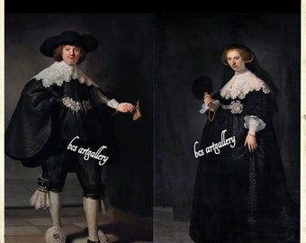 Rembrandt Wedding Portraits, 1634: Hand-painted Oil Reproduction