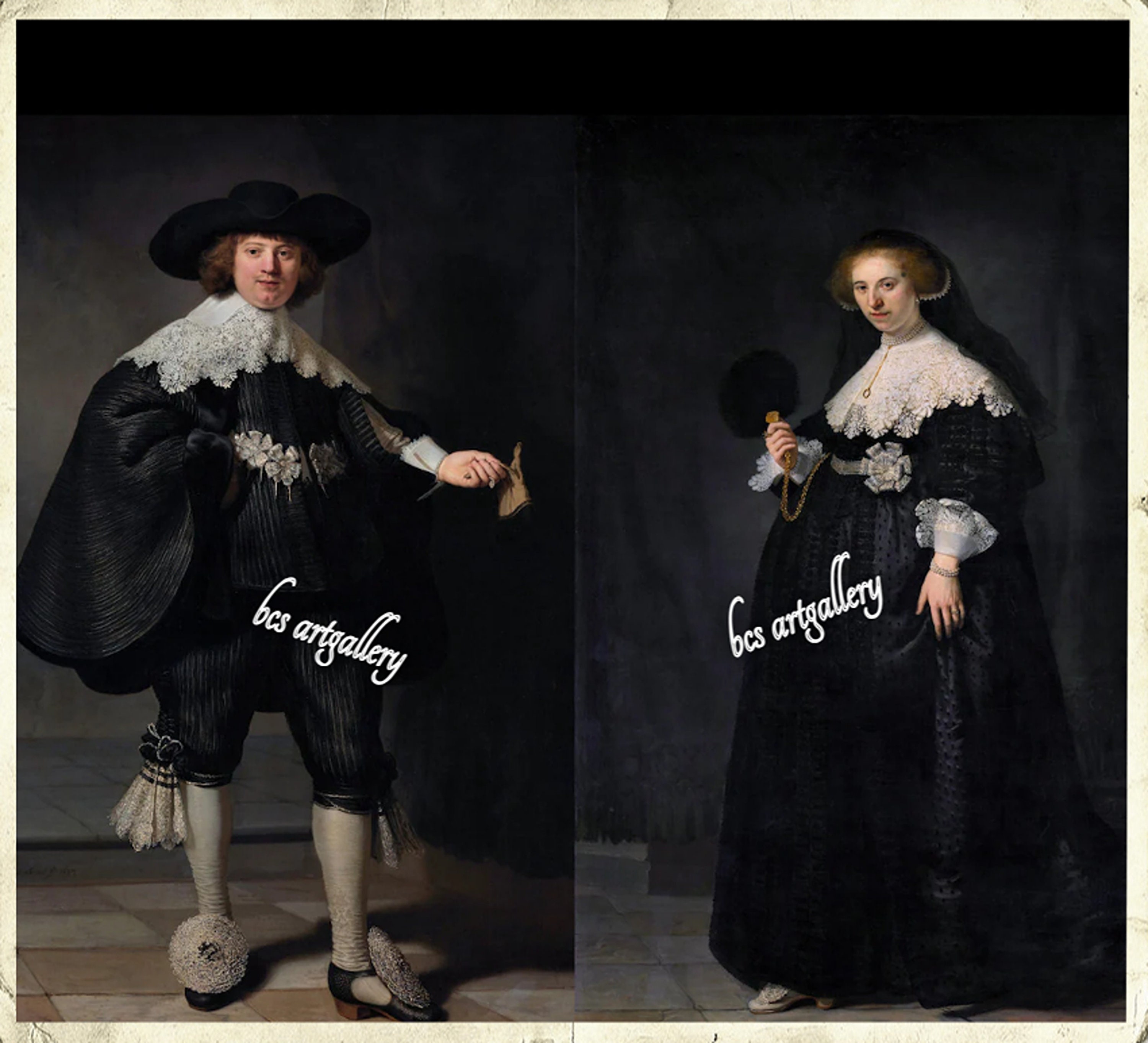 Rembrandt Pendant Portraits of Maerten Soolmans and Oopjen Coppit