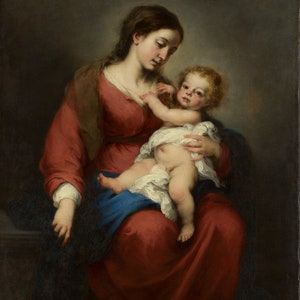 Bartolomé Esteban Murillo - Virgin and Child Museum Quality Hand Painted Oil Reproduction Old masters