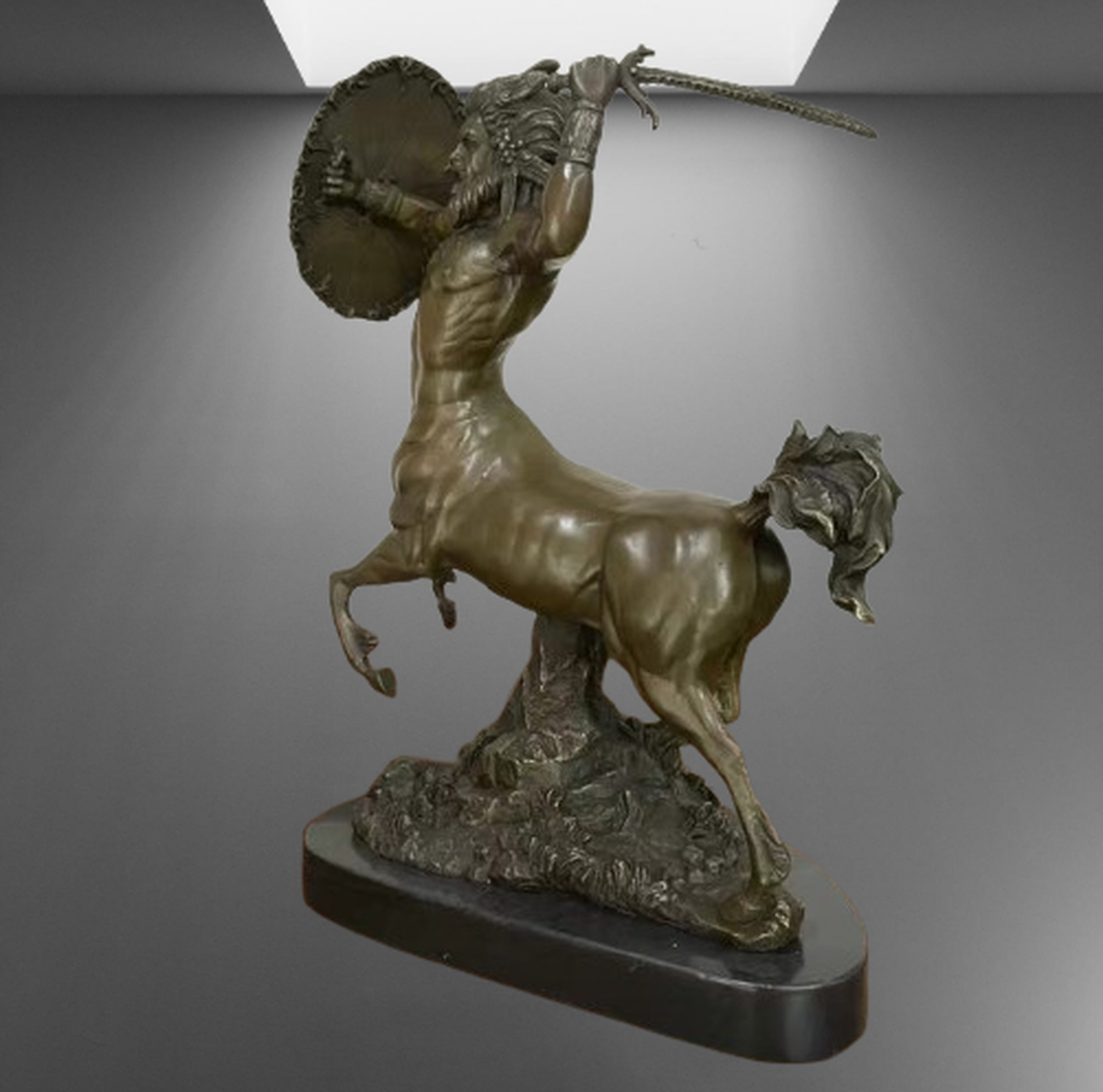 アントワーヌ＝ルイ・バリ作 ケンタウロスのブロンズ像 大型動物