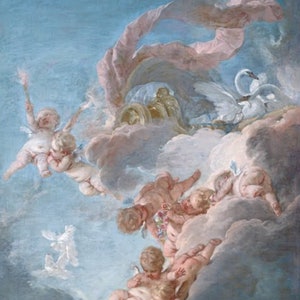 The Chariot of Venus François Boucher reproduction,hand painted oil painting reproductions,French Rococo painter Mythological art