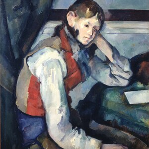 Paul Cezanne Boy in Red Vest (Boy in Red Waistcoat) series 1888 Hand Painted oil reproduction Cézanne Post Impressionism