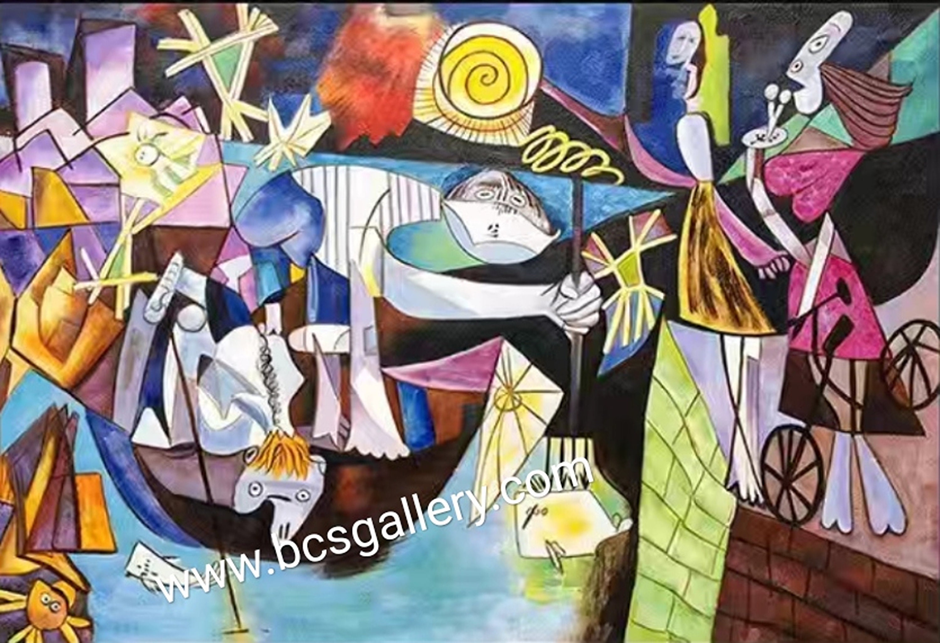 Pablo Picasso Night Fishing at Antibes 1939 High-end Hand Painted Oil  Reproduction Picasso Cubist Home Decor Art in Moma 