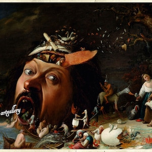 La tentación de San Antonio Joos van Craesbeeck 1650 Reproducción al óleo pintada a mano con calidad de museo Gran cabeza gritando Arte del siglo XVII