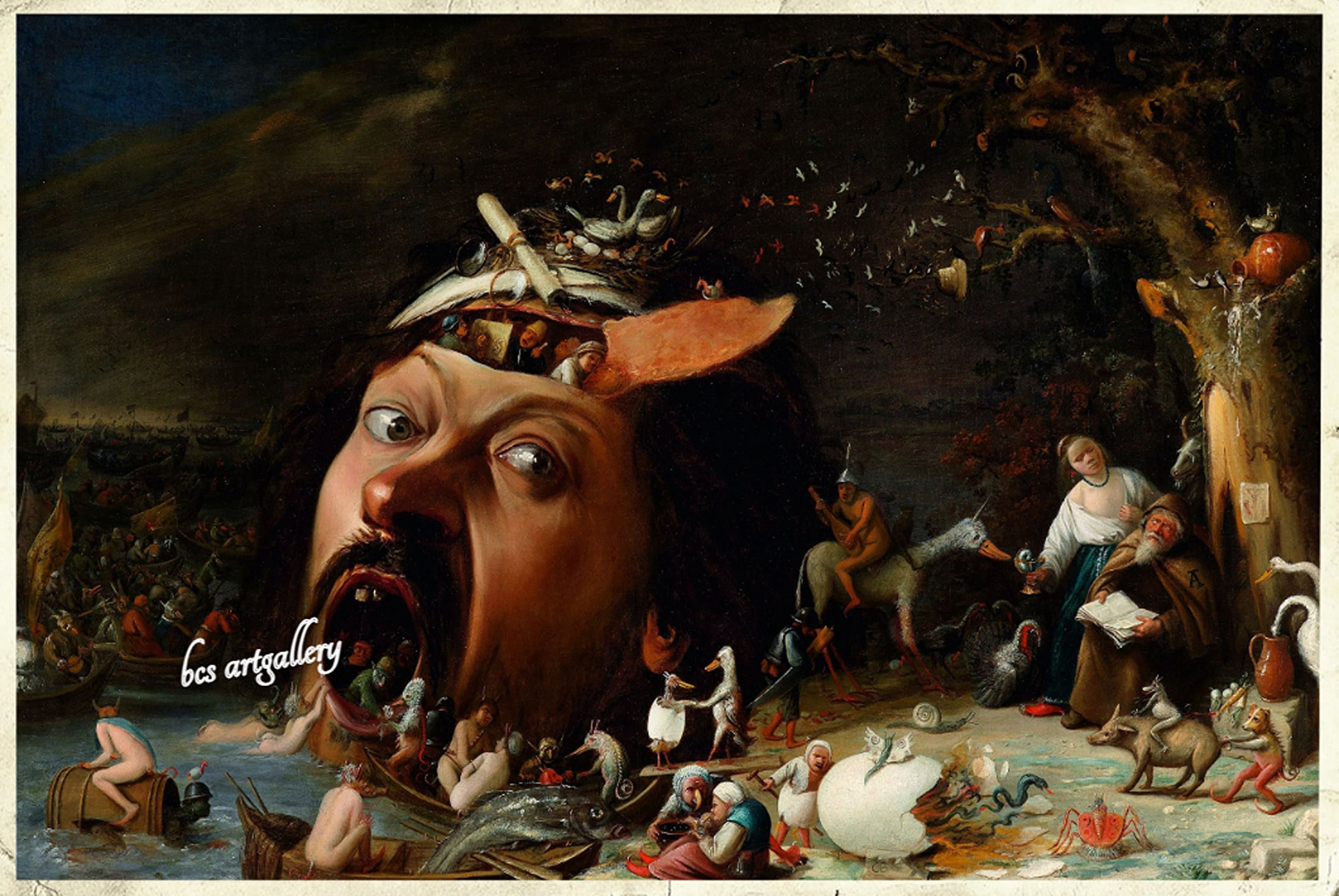 絵画 Going to Market Antony Peel The Temptation of Saint Anthony Joos Van Craesbeeck 1650 Museum