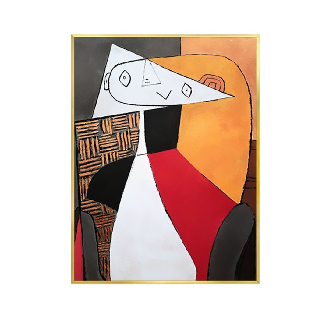 Pablo Picasso Seated Woman 28x39in Museum Quality Hand Painted Oil