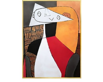 パブロ・ピカソ「ドラ・マールの肖像」1937年、手描き油絵複製 - Etsy 日本
