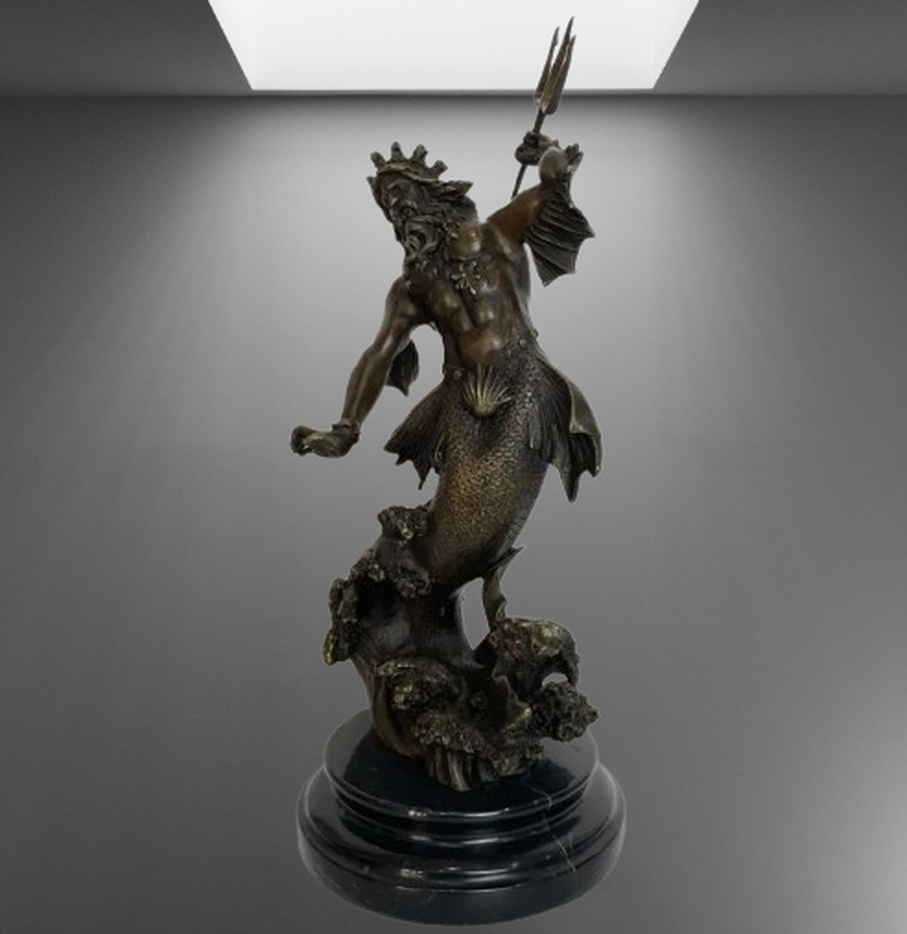 Poseidon Bronze Sculpture Greek God of the Sea Bronze Statue ...