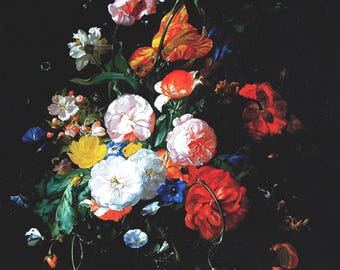 油彩複製画 | レイチェル・ルイシュ作「花瓶の花」 | オランダ黄金時代