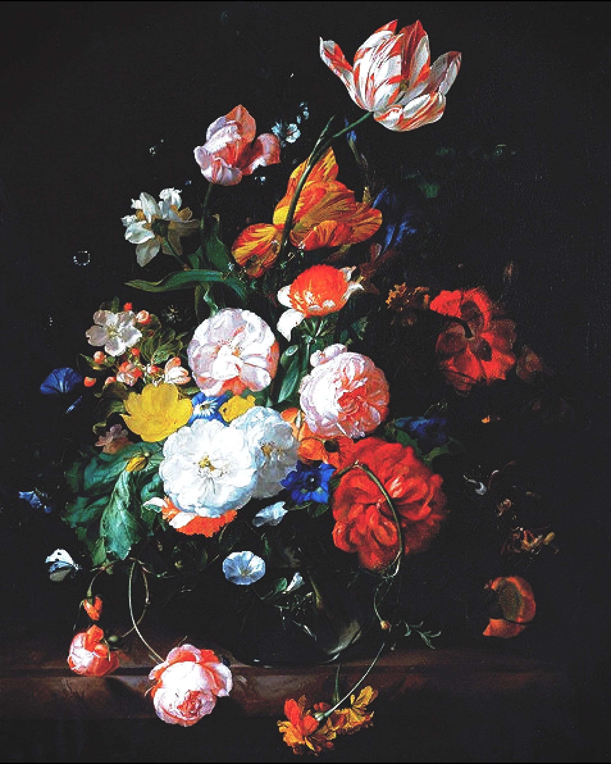 油彩画 花瓶の花 油彩複製画 | レイチェル・ルイシュ作「花瓶の花」 | オランダ黄金時代