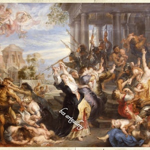 Peter Paul Rubens Massacre of the Innocents 1638 Hand Painted oil reproduction Rubens Home Decor Large Wall Painting Alte Pinakothek Munich